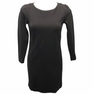 J. Crew Factory Black Ponte Long Sleeve Dress - Size XS